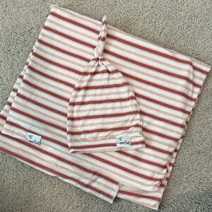 Copper Pearl Swaddle Blanket & Top Knot Hat Set | Color Cinnamon